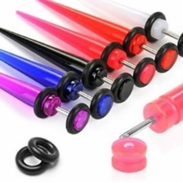 Acrylic UV Fake Tapers Faux Ear Plug Tapers