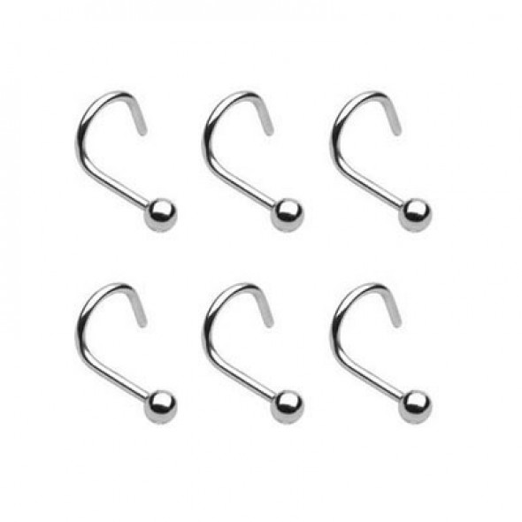 Surgical Steel Ball Head Nose Screw Nose Stud Rings