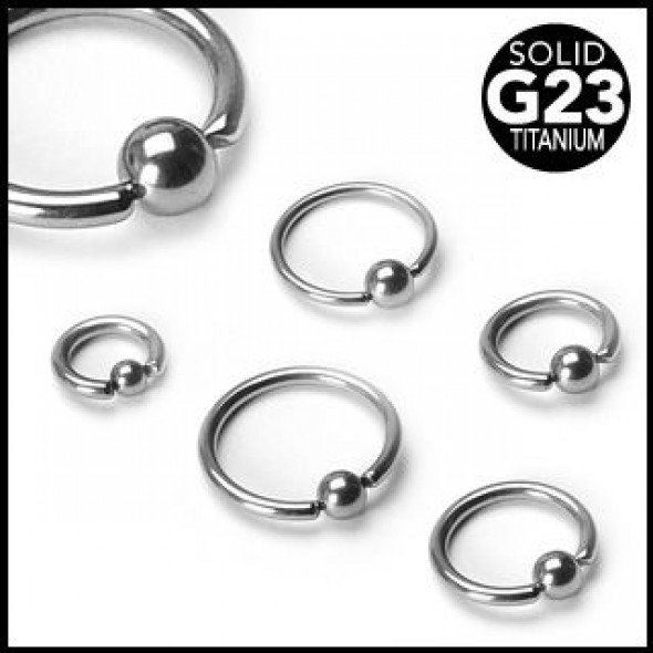 G23 Titanium Captive Bead Rings