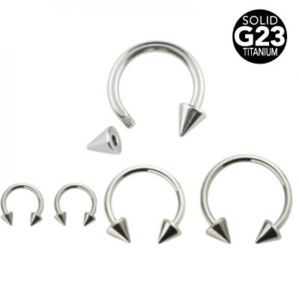 G23 Titanium Cone Circular Barbells / Horseshoes