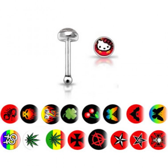 Picture Logo Surgical Steel Nose Bone Nose Studs