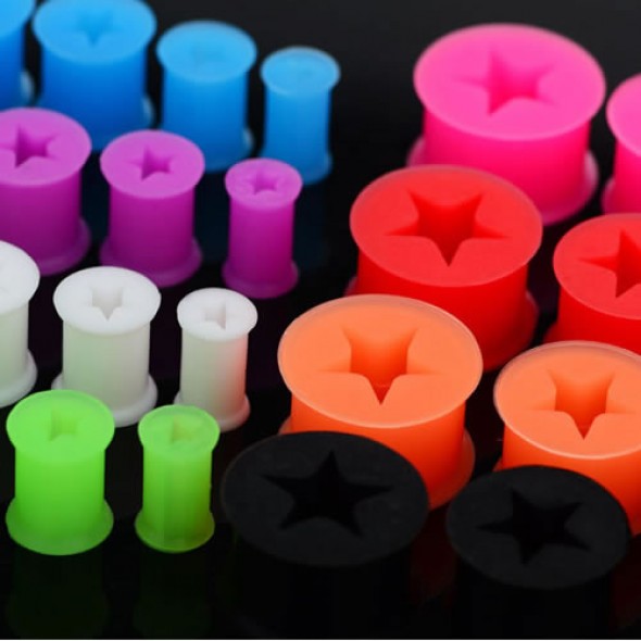 Silicone Star Hollow Flesh Tunnels / Eyelets