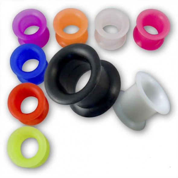 Flare Out Silicone Flesh Tunnels / Eyelets