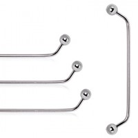 Surgical Steel 45 Degree Staple Surface Barbells with Balls