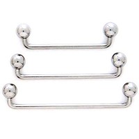 Surgical Steel 90 Degree Staple Surface Barbells with Balls