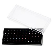 Acrylic Body Jewelry Display Box with Black Velvet for Nose Rings