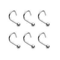 Surgical Steel Ball Head Fishtail Nose Stud Rings