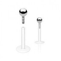 Push-in Flexible BIO Labret with Steel Ball