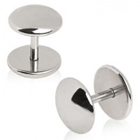 Surgical Steel Dome Fake Plugs Faux Ear Plugs