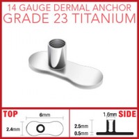 G23 Titanium Dermal Anchor Base Parts