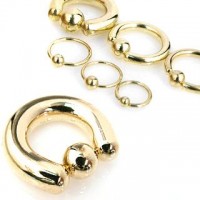 Gold Plated Surgical Steel Captive Bead Rings