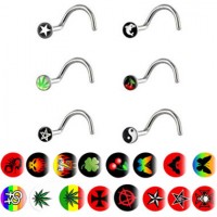 Picture Logo Surgical Steel Nose Screws Nose Studs