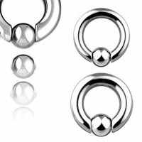 Spring Loaded Ball Surgical Steel Captive Bead Rings
