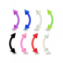 Flexible BIO Bent / Curved Barbells with Acrylic Cones