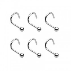 Surgical Steel Ball Head Fishtail Nose Stud Rings