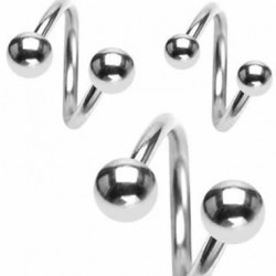 Surgical Steel Ball Sprial / Twister Barbells