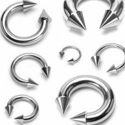 Surgical Steel Cone Circular Barbells / Horseshoes