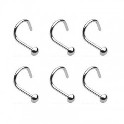 Surgical Steel Dome Ball Head Nose Screw Nose Stud Rings