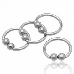 Double Ball Surgical Steel Captive Bead Rings