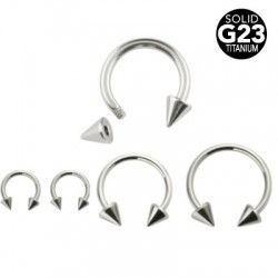 G23 Titanium Cone Circular Barbells / Horseshoes