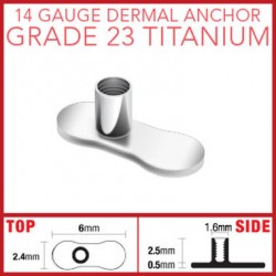 G23 Titanium Dermal Anchor Base Parts
