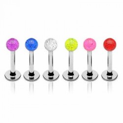 Acrylic UV Glitter Ball Labrets / Monroes