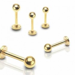 Gold Plated Surgical Steel Ball Labrets / Monroes