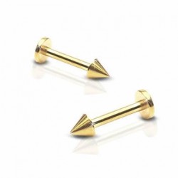 Gold Plated Surgical Steel Cone Labrets / Monroes