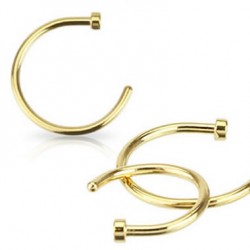 Gold Plated Surgical Steel Hoop Nose Rings