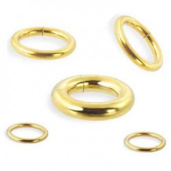 Gold Plated Surgical Steel Segment Rings