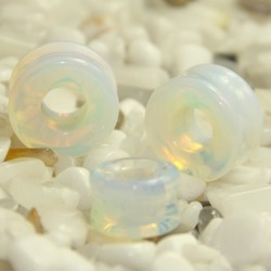 Concave Opalite Double Flared Tunnel Plugs