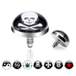 Internally Threaded Picture Logo Disc Dermal Top Parts