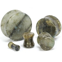 Labradorite Double Flare Stone Plugs