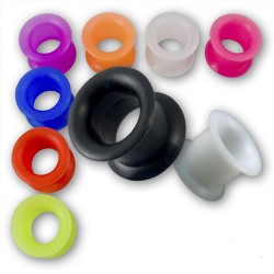 Flare Out Silicone Flesh Tunnels / Eyelets