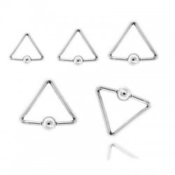 Triangle Surgical Steel Captive Bead Rings