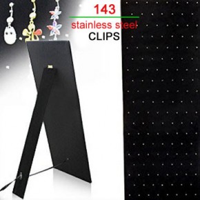 143 Clips Black Velet Cardboard Body Jewelry Display