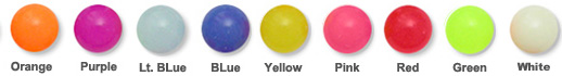 Body Jewelry Glow-in-dark Acrylic Ball Color Chart