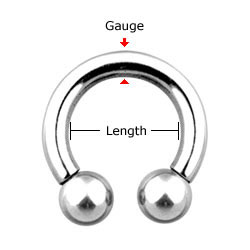 Measure Circular Barbells / Horseshoe Barbells
